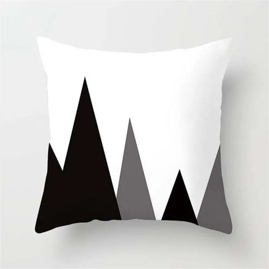 Artfan lighting Black White Flocking Pillowcase 45*45cm Fashion Living Room Sofa Cushion