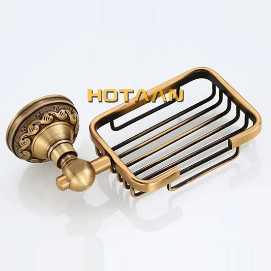Artfan Antique Brass Bathroom Soap Basket Wall Mount Soap Dish Holder.
