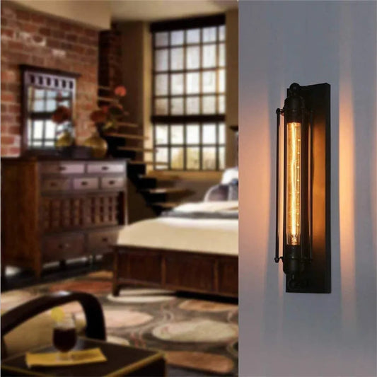 Artfan lighting Black Vintage Industrial Wall Sconce for Bedroom Garage Porch Living Room