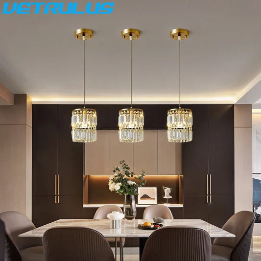 Artfantm Crystal Pendant Light | Modern Chandelier for Dining Table and Kitchen Island