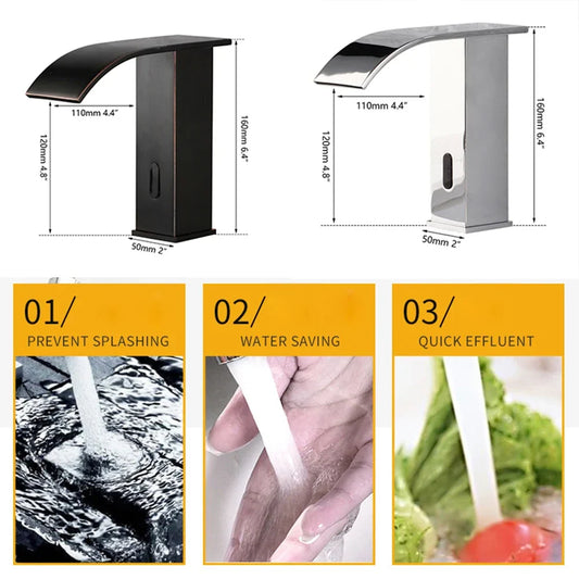 Artfan Automatic Sensor Water Mixer Crane Deck Mounted Bathroom Faucet