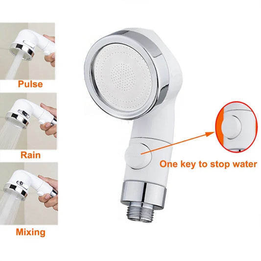 Artfan 3 Modes White Water Faucet Handheld Shower Nozzle for Bathroom and Kitchen