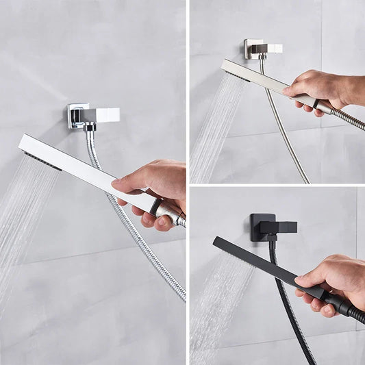 Artfan ABS Plastic Hand Shower with Hose, Bracket | Wall Mounted Handheld Shower