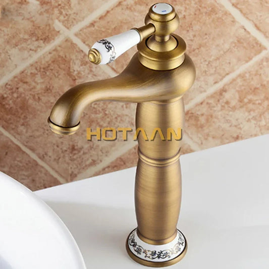 Artfan Antique Bronze Brass Basin Faucet - Luxury Europe Style Mixer Tap