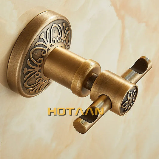 Artfan Antique Brass Robe Hook, Wall Mounted Bathroom Accessories