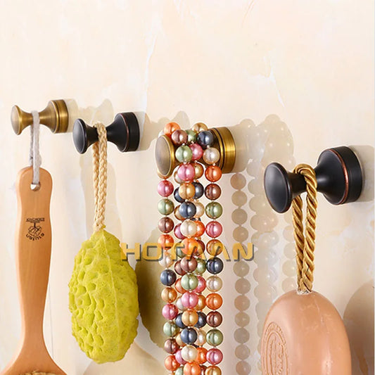 Artfan Antique Brass Wall Clothes Rack Hook, Bathroom Robe Hanger