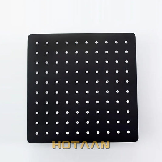 Artfan lighting Black Plated Stainless Steel Square Rain Shower Head