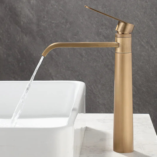 Artfan Antique Bronze Basin Faucet Hot & Cold Brass Sink Mixer Tap