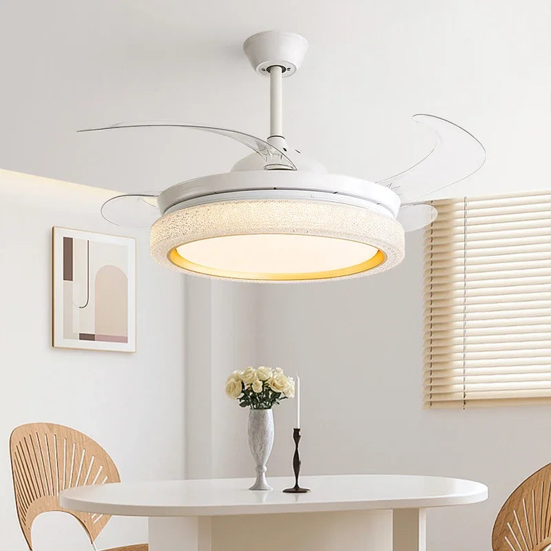 Artfan 42/48inch Invisible Chandelier Ceiling Fan with LED Light in Multiple Colors