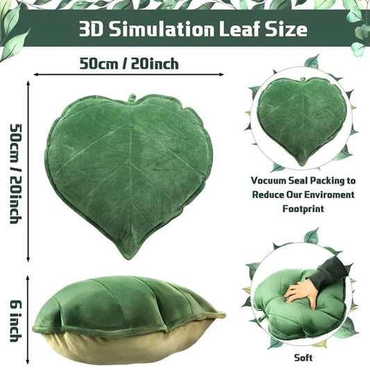 Artfan 3D Leaf Shaped Throw Pillows for Living Room Sofa Couch Decor