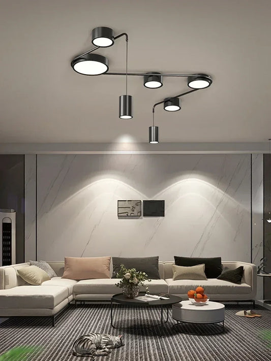 Artfan lighting Black LED Chandeliers for Living Dining Bedroom Hall Kitchen: Modern, Simple Indoor Lighting