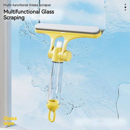 Artfan 4-In-1 Window Cleaning Brush with Spray for Sparkling Glass Mirrors & Cars