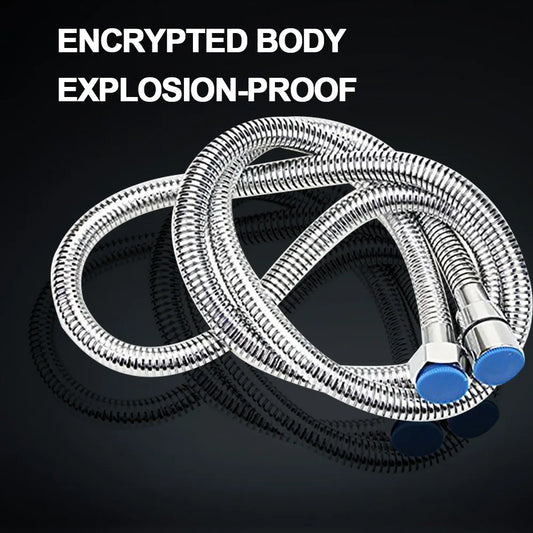 Artfan 3m Silver Stainless Steel Shower Hose for Common Faucet - Bathroom Accessory