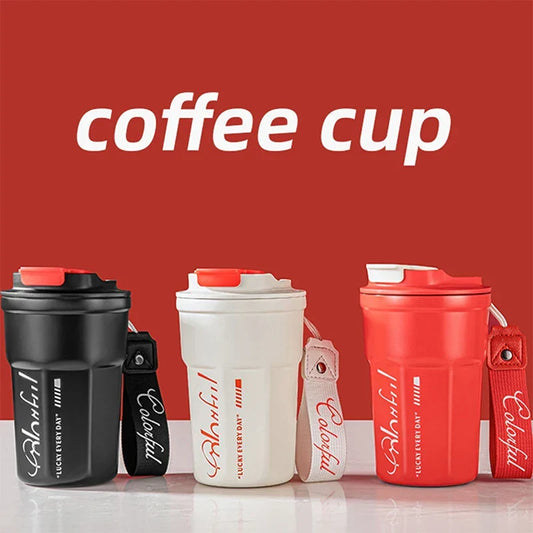 Artfan 400ML Coffee Thermos Bottle Leak-Proof Portable Mug.