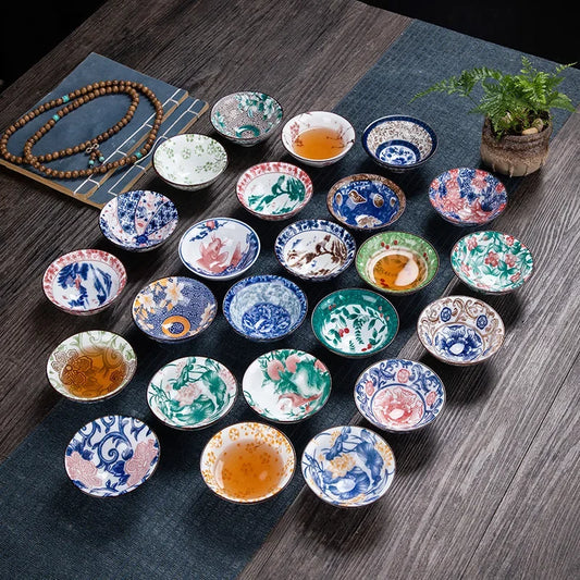 Artfan lighting Blue and White Porcelain Hand-Painted Tea Cups - Set of 1