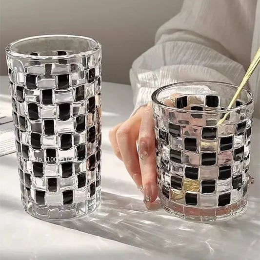 Artfan lighting Black Rattan Frame Glass Cups Set - High-Value Drinkware Gift