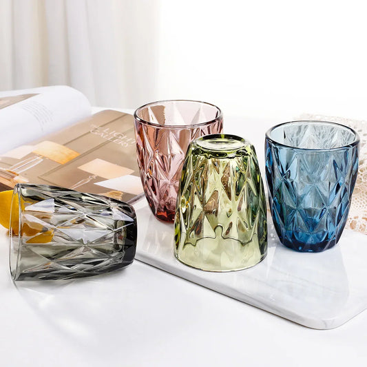 Artfan 240ml Water Glass Drinkware for Cold Beverages, Perfect for Family and Friends Party