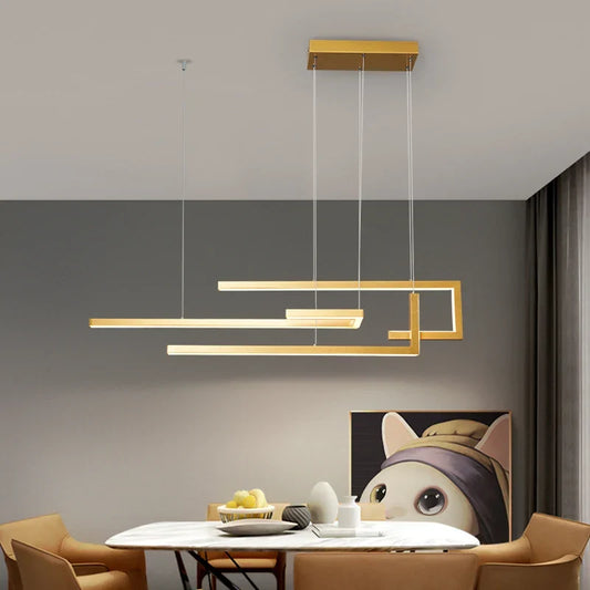 Artfan lighting Black LED Ceiling Pendant Light - Dimmable Modern Chandelier for Home Decor