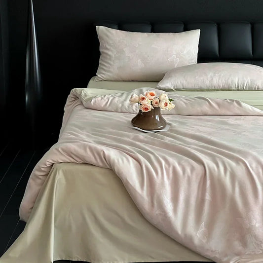 Artfan 100% Cotton Jacquard Bedding Set Double King Size Bedroom Decor