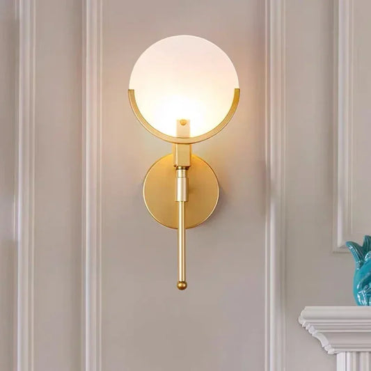 Artfan Marble & Copper Wall Lamp for TV Background, Restaurants, Bedroom - Luxury Decor