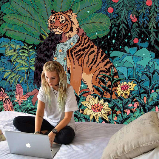 Artfan 3D Print Tiger Linen Blanket: Soft Warm Throw & Tapestry