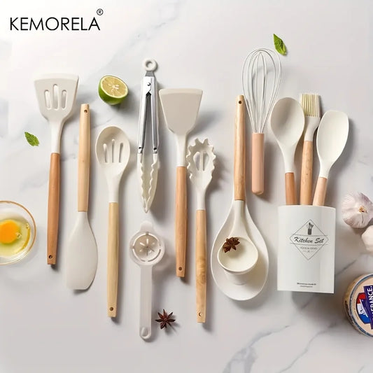 Artfan 14-Piece Silicone Kitchen Utensil Set with Storage Box | Heat-Resistant Cooking Tools