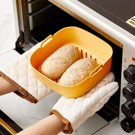 Artfan Air Fryer Oven Baking Tray Chicken Basket Mat Silicone Pot Grill Pan