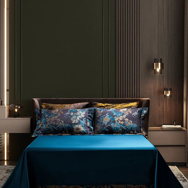 Artfan 1500TC Jacquard Egyptian Cotton Bedding Set for Queen King Linens