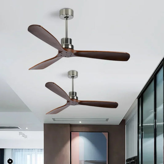 Artfan 52" Propeller Ceiling Fan in Wood, Silent Operation for Home and Loft.
