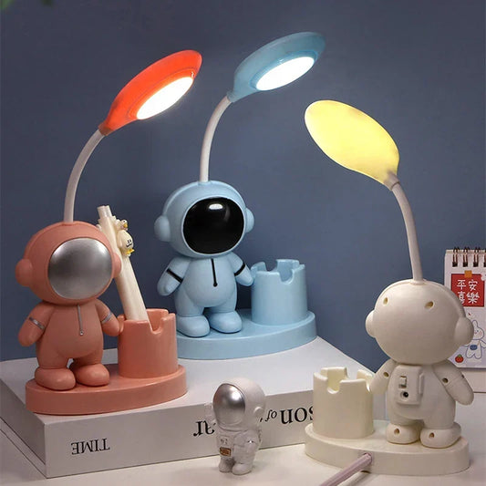 Artfan Astronaut Study Desk Lamp with Pencil Sharpener - Cute, Flexible & Color Adjustable
