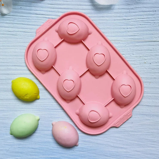Artfan 6-Cavity Lemon Shape Silicone Cake Mold for DIY Baking and Decorating