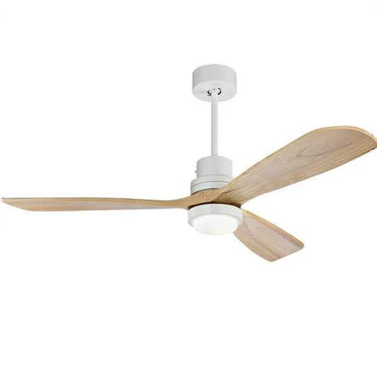 Artfan 52 Inch Retro Ceiling Fan with Wooden Blades and 15W Ceiling Lights