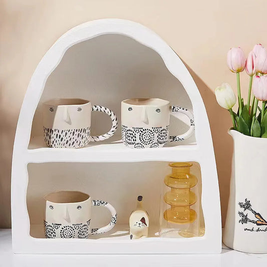 Artfan 340ML Ceramic Coffee Milk Mug with Unique Three-Dimensional Illustration