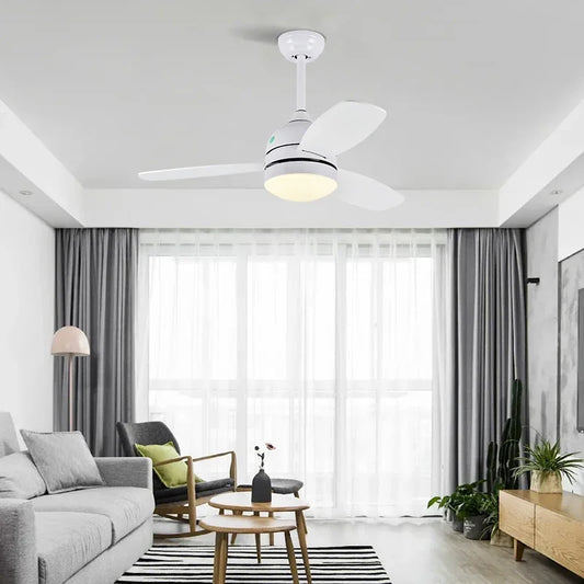 Artfan 42" Wood Blades Ceiling Fans Light with AC Motor, Remote Control