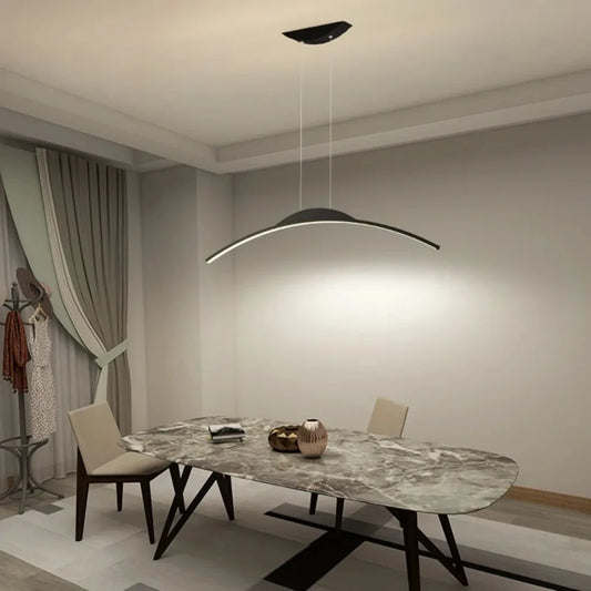 Artfan lighting Black LED Chandelier Pendant Light for Dining Room Kitchen Bar Living Bedroom