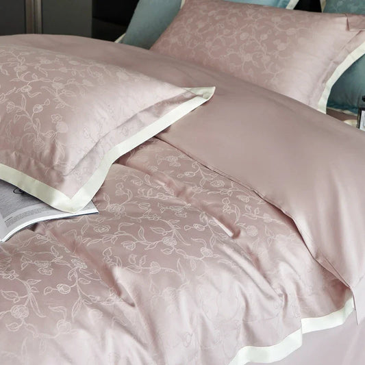 Artfan 1000TC Egyptian Cotton Jacquard Duvet Cover Set: Luxury Satin Silky Bedding Collection