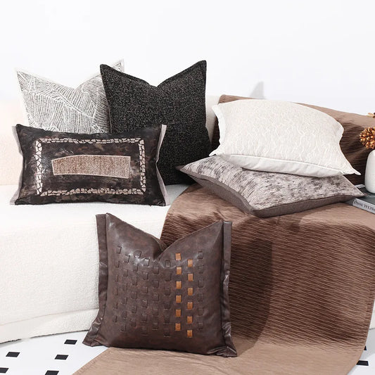 Artfan lighting Black White Sofa Pillowcase: Modern Minimalist Living Room Cushion Cover