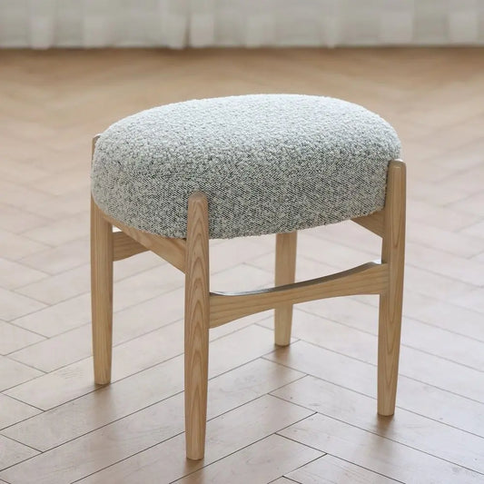 Artfan Ash Wood Makeup Bench Dressing Chair for Small Spaces