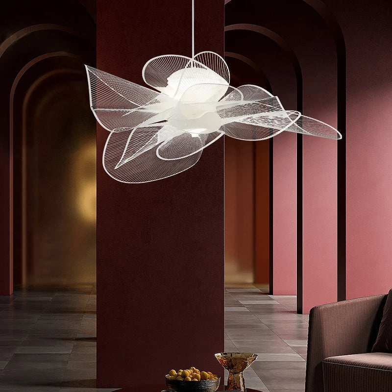 Artfan Acrylic Flower Chandelier: Nordic Designer Lighting for Restaurant, Living Room, Bedroom