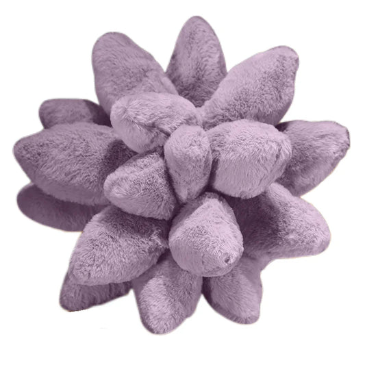 Artfan 3D Succulent Cactus Flower Throw Pillow - Handcrafted Lavender Decor