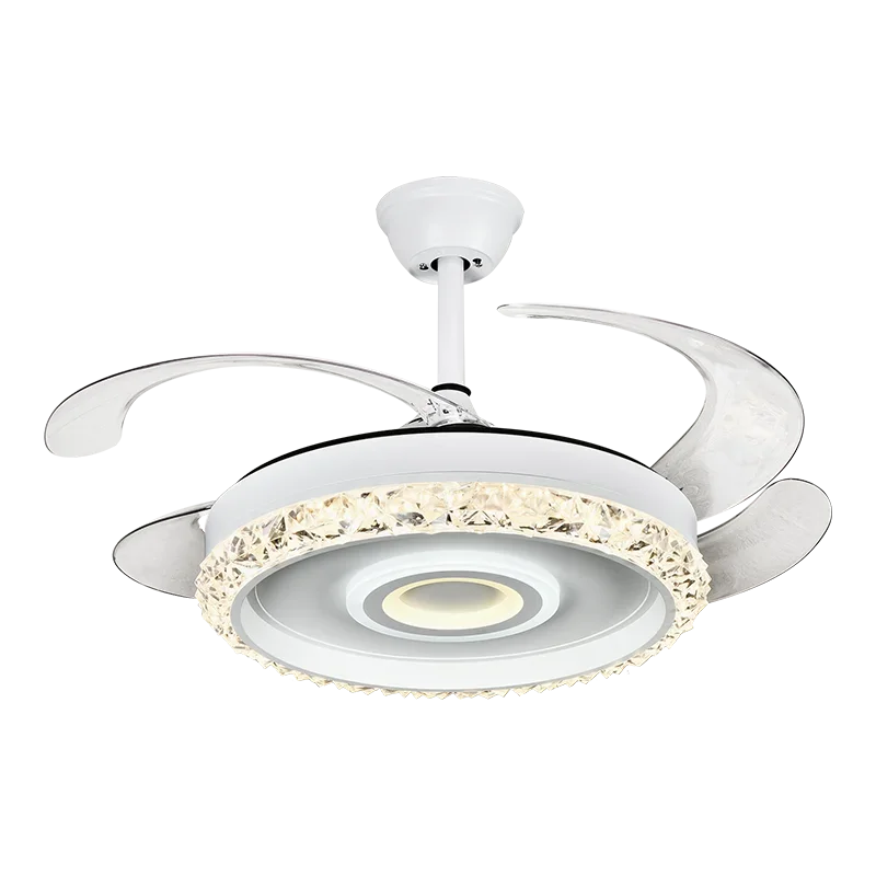 Artfan 42" Leaf Fan Chandelier Invisible Fan Lighting for Bedroom and Dining Room