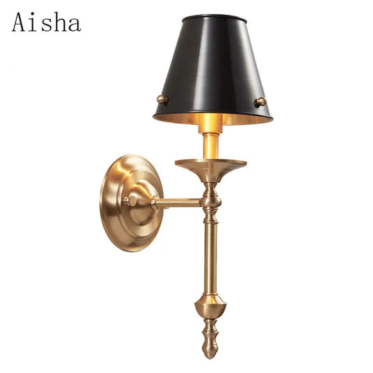 Artfan lighting Black/Gold Wall Lamp: Luxury Living Room Bedroom Staircase Light