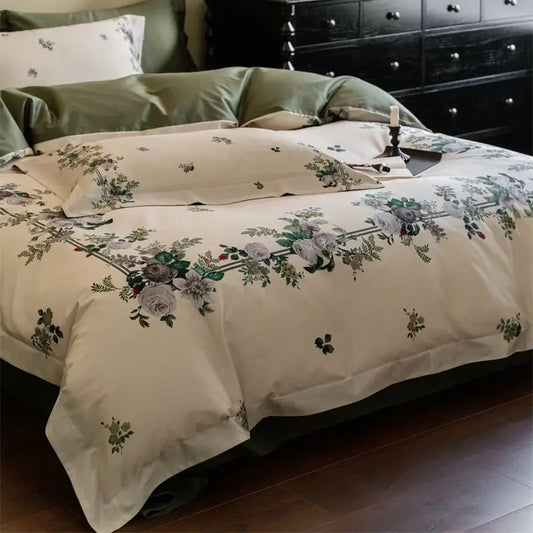 Artfan American Pastoral 1000TC Egyptian Cotton Floral Bedding Set