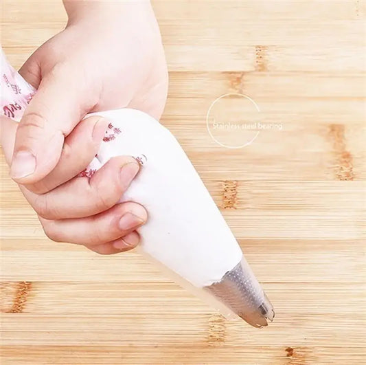 Artfan 50-Piece Disposable Pastry Bags Set for Cake Decoration and Baking