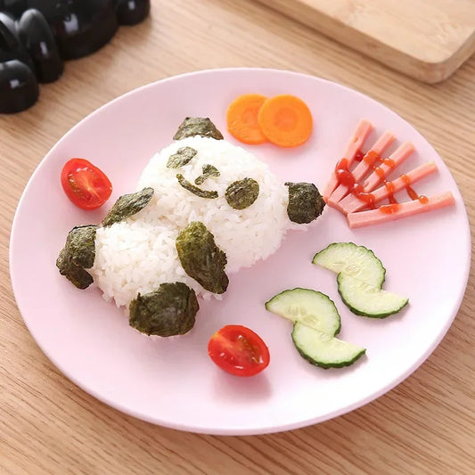 Artfan Baby Panda Sushi Mold & Sandwich Cutter Set | DIY Rice & Bread Mold Collection