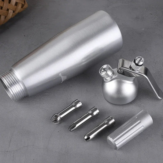 Artfan Aluminum Cream Gun Chantilly Siphon Dispenser Foaming Kitchen Tools +Nozzle