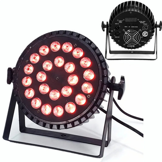 Artfan 24x18w RGBWA UV 6in1 LED Par Light for Stage Party DJ Dmx Wash Lighting