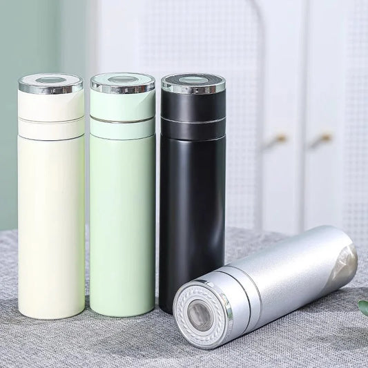 Artfan 400ml Stainless Steel Vacuum Insulated Tumbler For Men Solid Color Thermos Cup