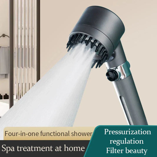 Artfan 3-Mode High Pressure Handheld Shower Head with Stop Button - Bathroom Spray Nozzle