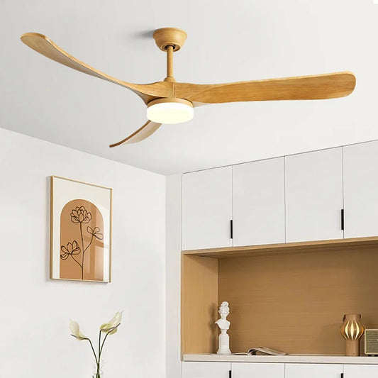 Artfan 70" Wooden Ceiling Fan with Reversible Motor for Year-Round Comfort